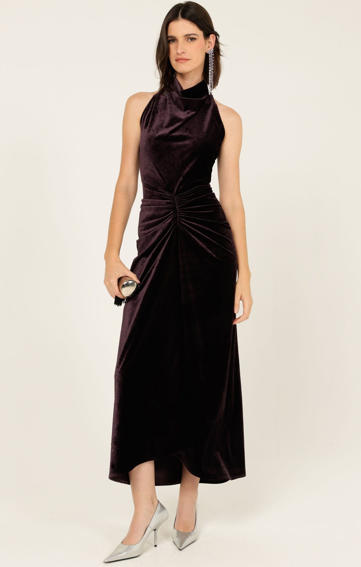 Dresses Events LAVISH COWL DRESS IN AMETHYST