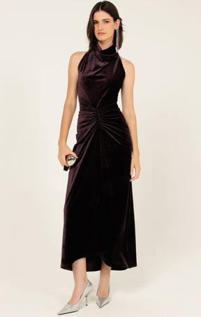 Dresses Events LAVISH COWL DRESS IN AMETHYST