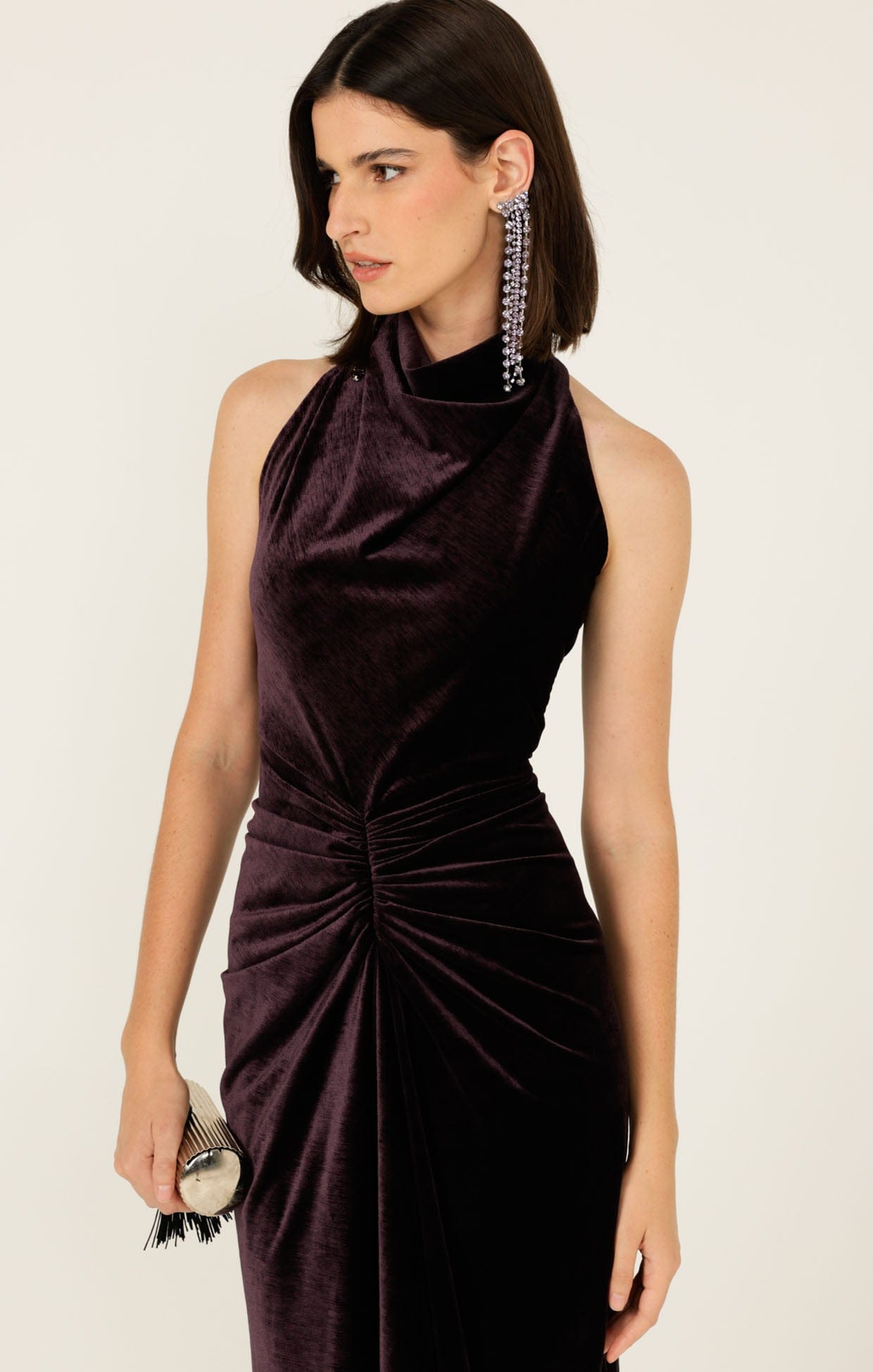 Dresses Events LAVISH COWL DRESS IN AMETHYST