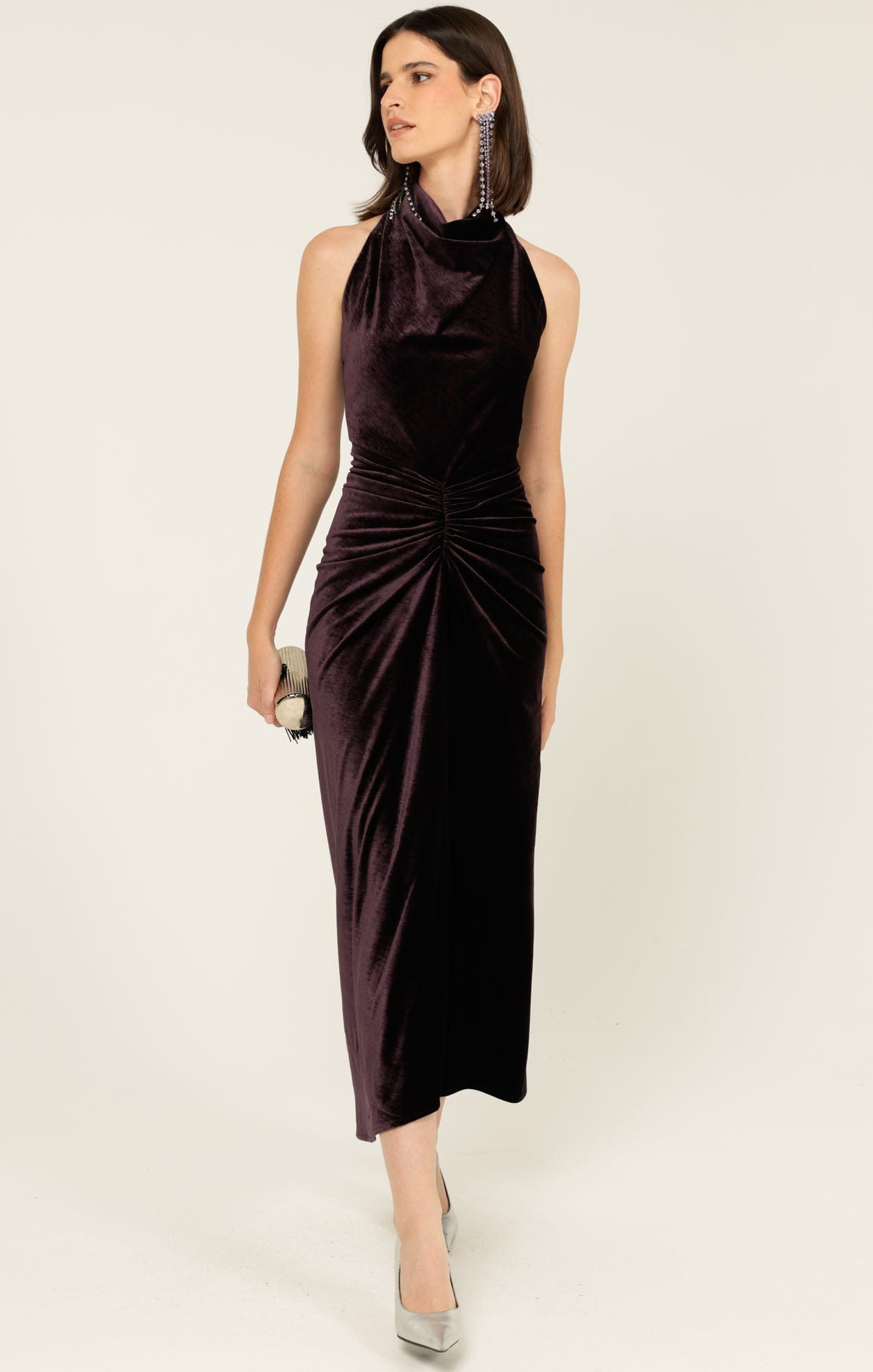 Dresses Events LAVISH COWL DRESS IN AMETHYST