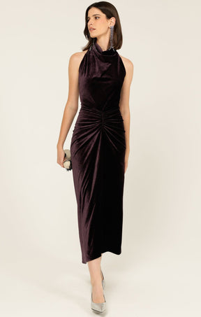 Dresses Events LAVISH COWL DRESS IN AMETHYST