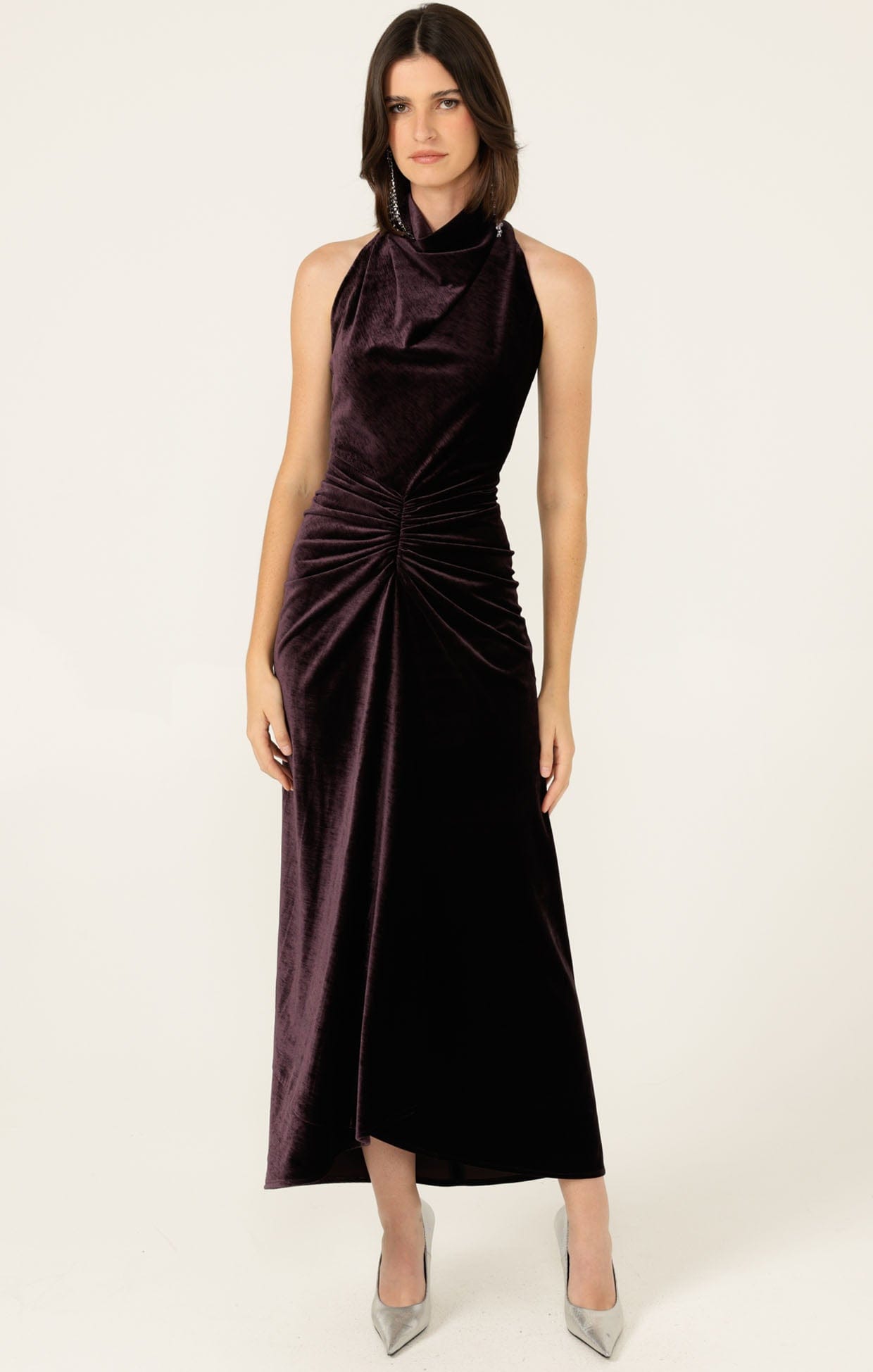 Dresses Events LAVISH COWL DRESS IN AMETHYST