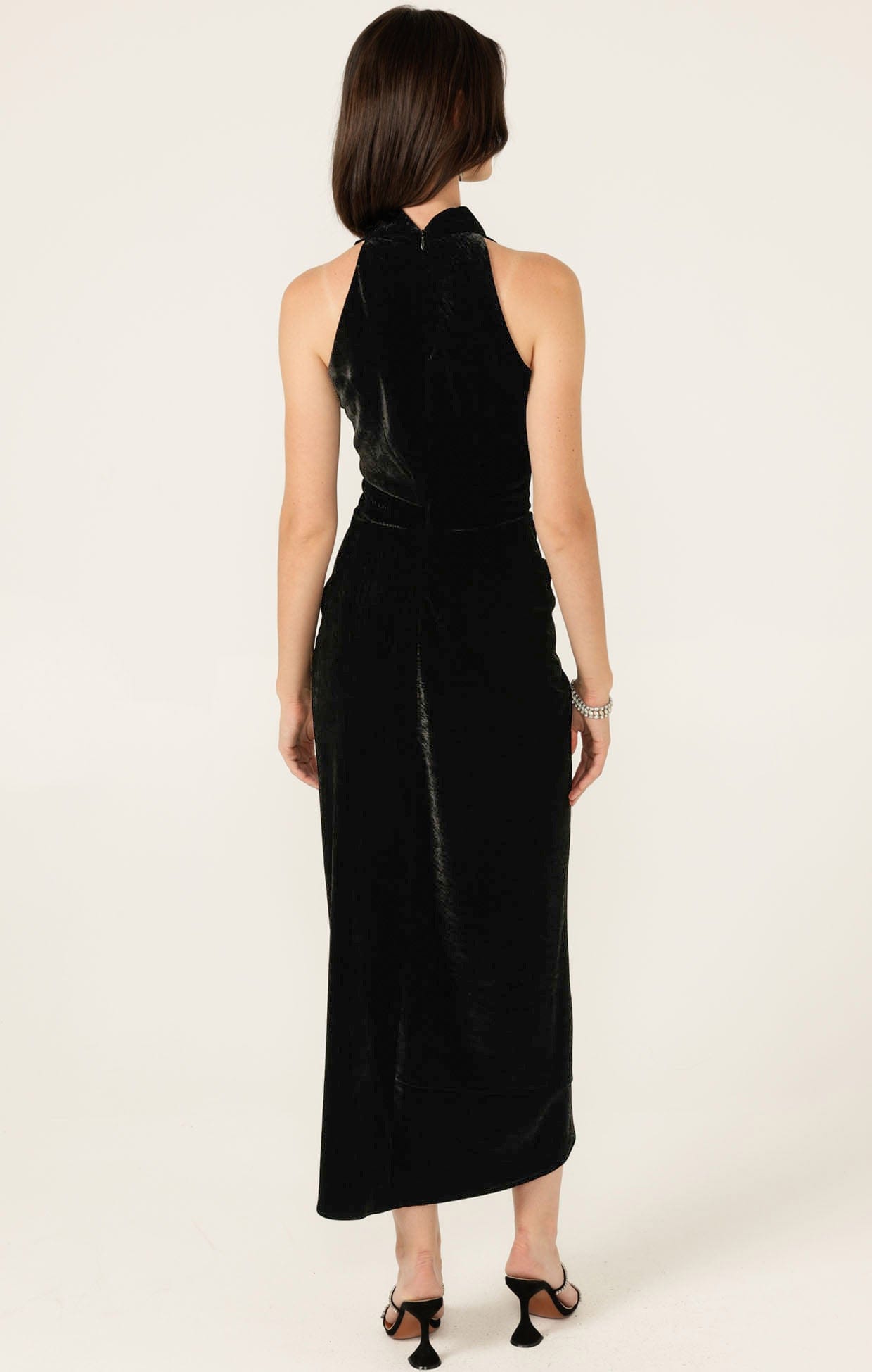 Dresses Events LAVISH COWL DRESS IN BLACK