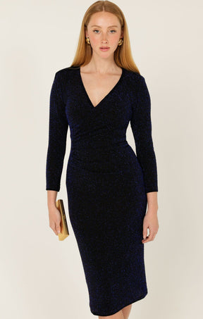 Dresses Events LENORA MIDI DRESS IN MIDNIGHT