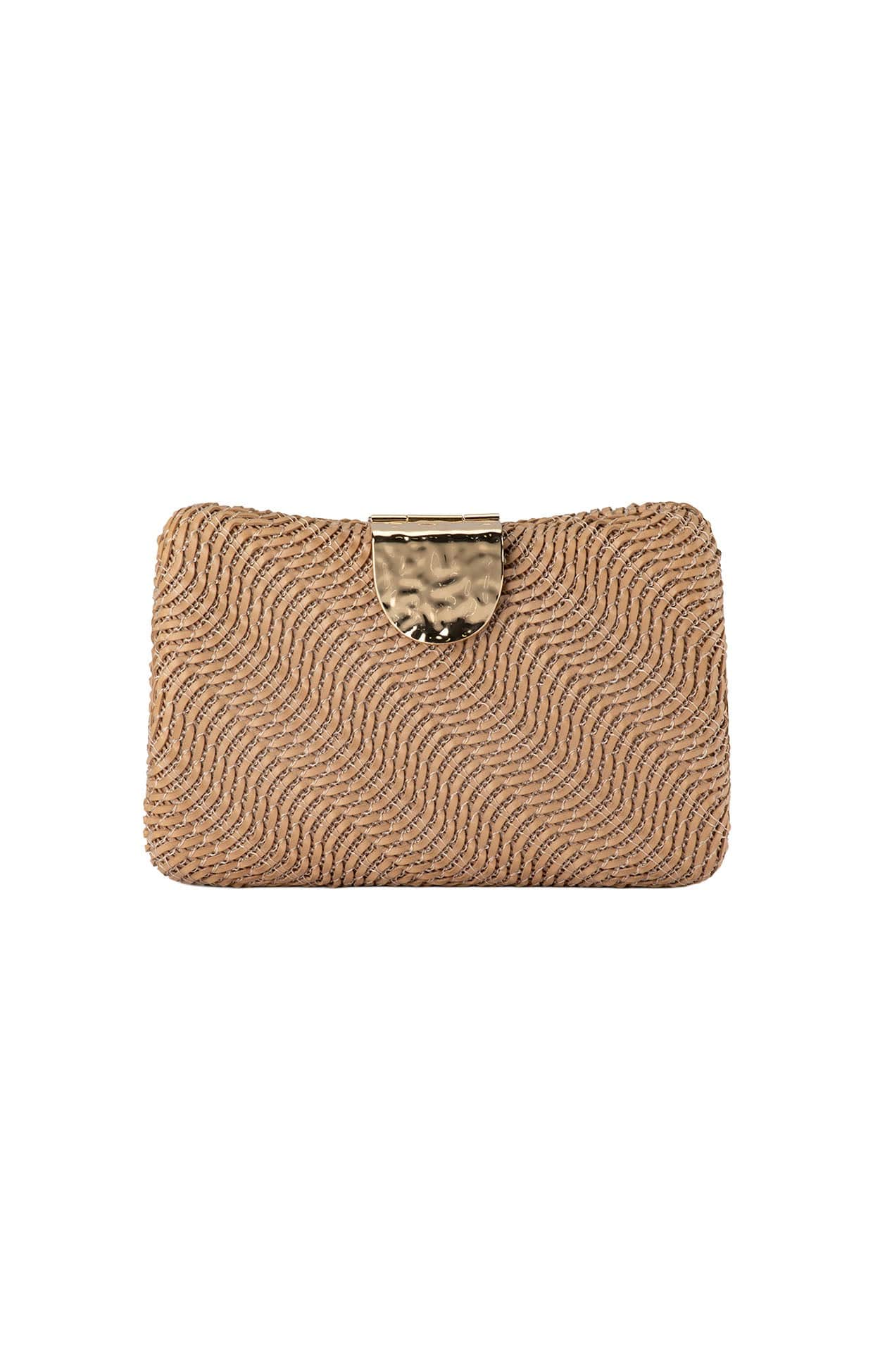 Bags OS / NATURAL LINDY WOVEN CLUTCH BAG IN NATURAL
