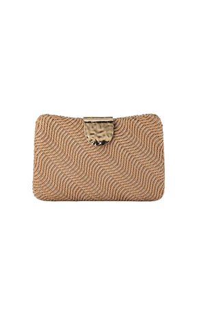 Bags OS / NATURAL LINDY WOVEN CLUTCH BAG IN NATURAL