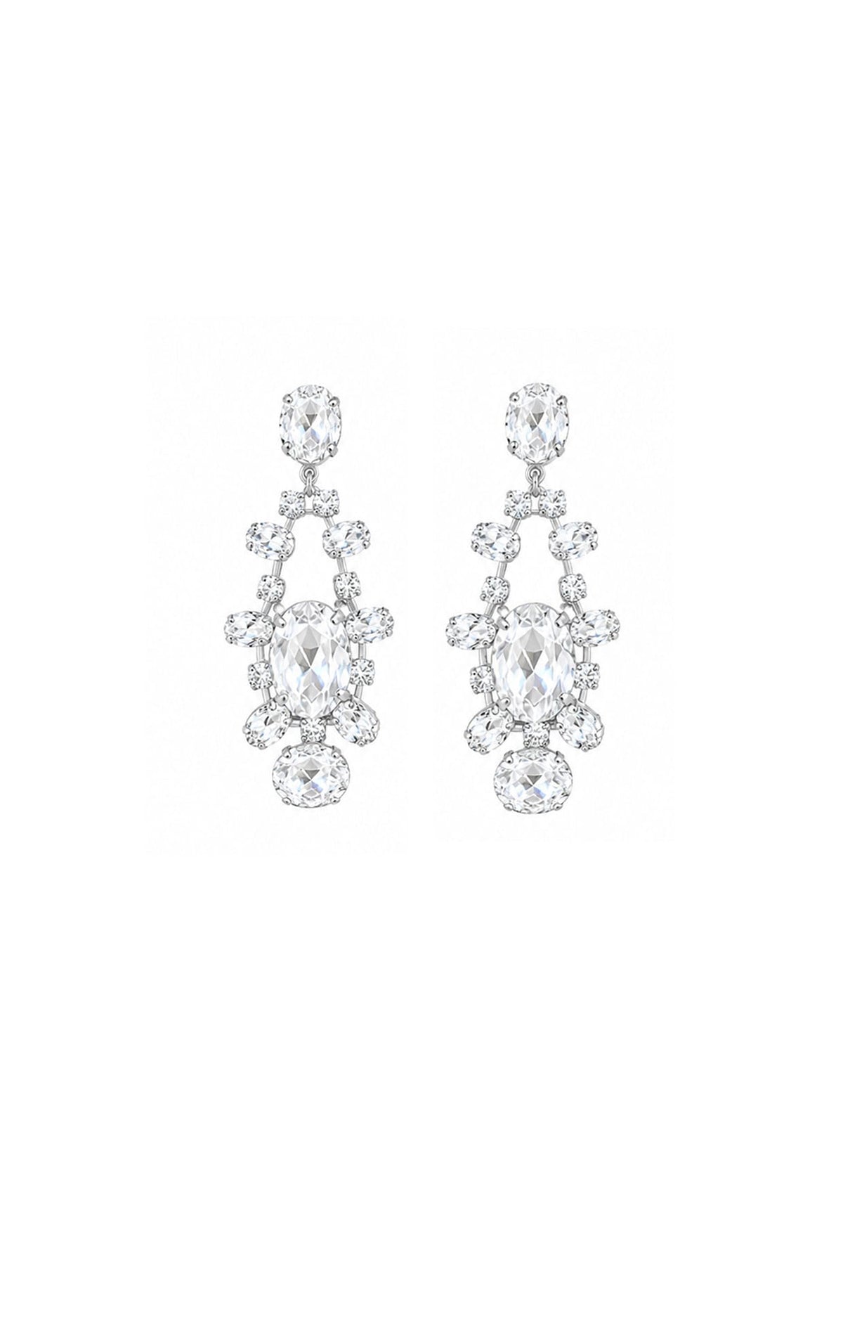 Earrings OS / CRYSTAL SHIMMER LISBON EARRING IN SILVER CRYSTAL