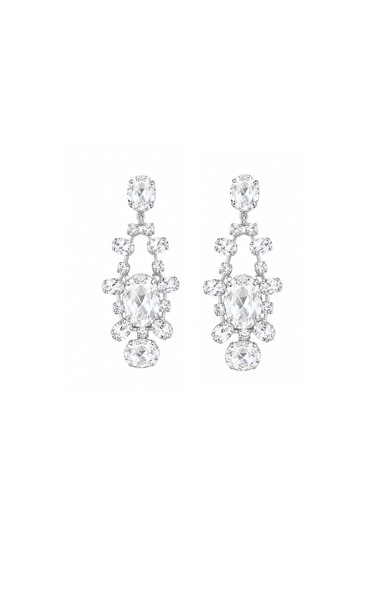 Earrings OS / CRYSTAL SHIMMER LISBON EARRING IN SILVER CRYSTAL