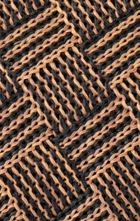 Bags OS / BLACK LOIS WOVEN CLUTCH BAG IN BLACK NATURAL