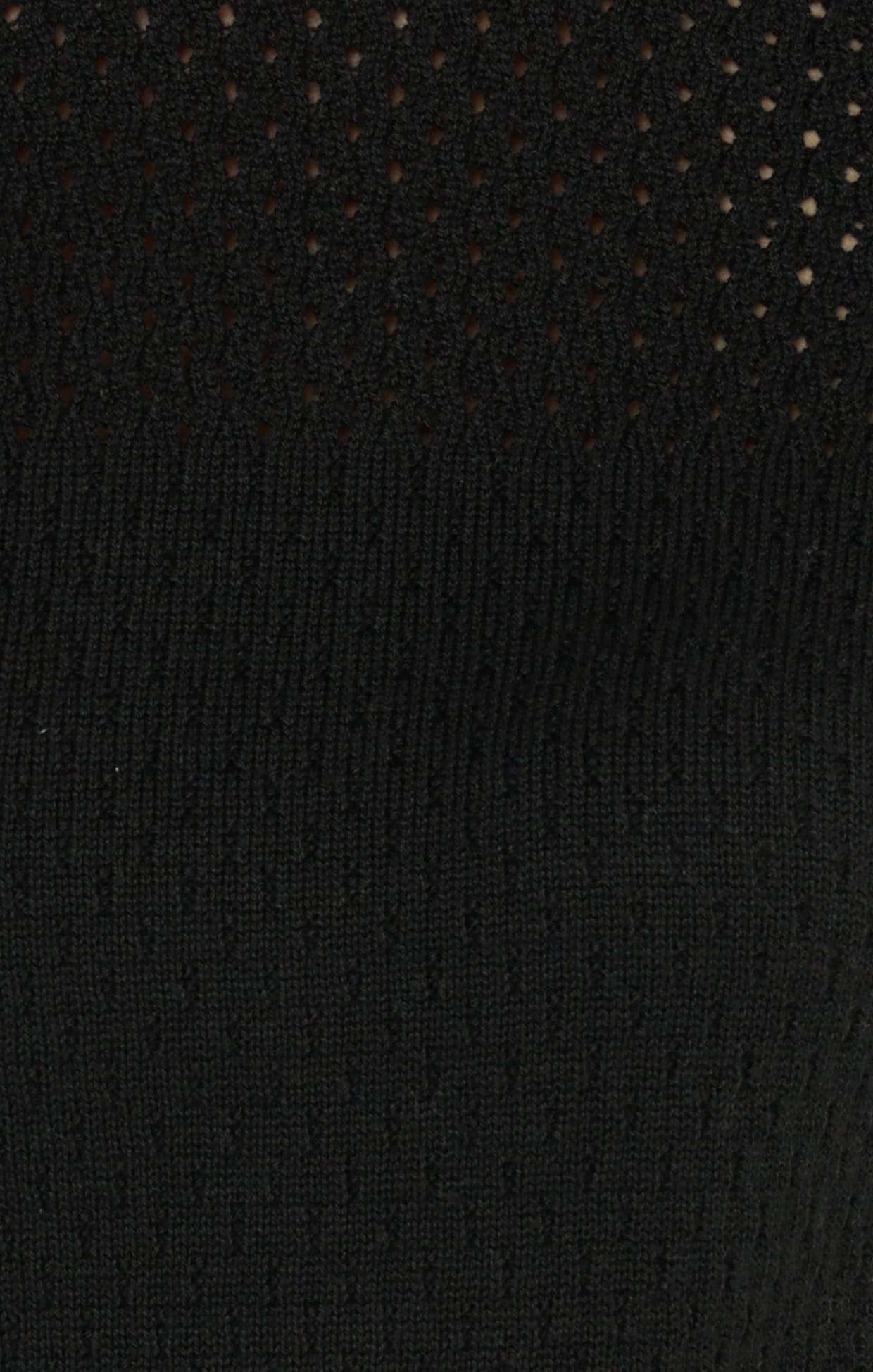 Knitwear 3/4 SLEEVE RIPPLE KNIT TOP IN BLACK