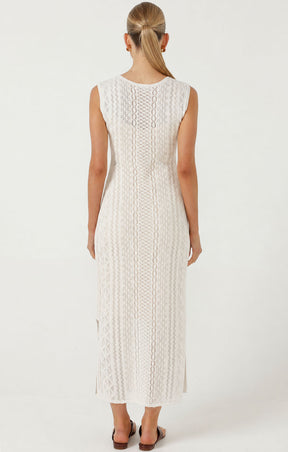LONG WEEKEND KNIT DRESS IN NATURAL
