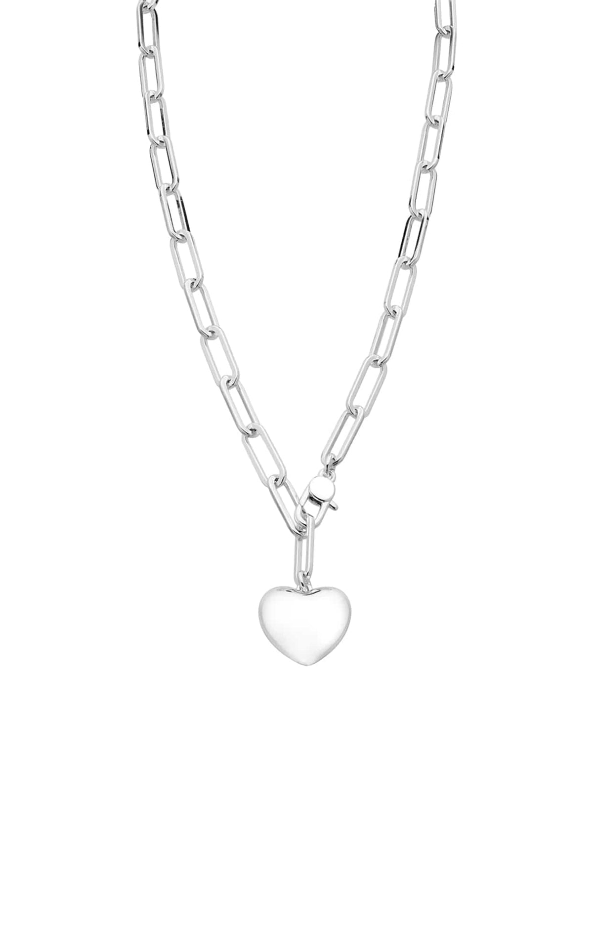 Necklaces OS / SILVER LOTTE HEART NECKLACE IN SILVER