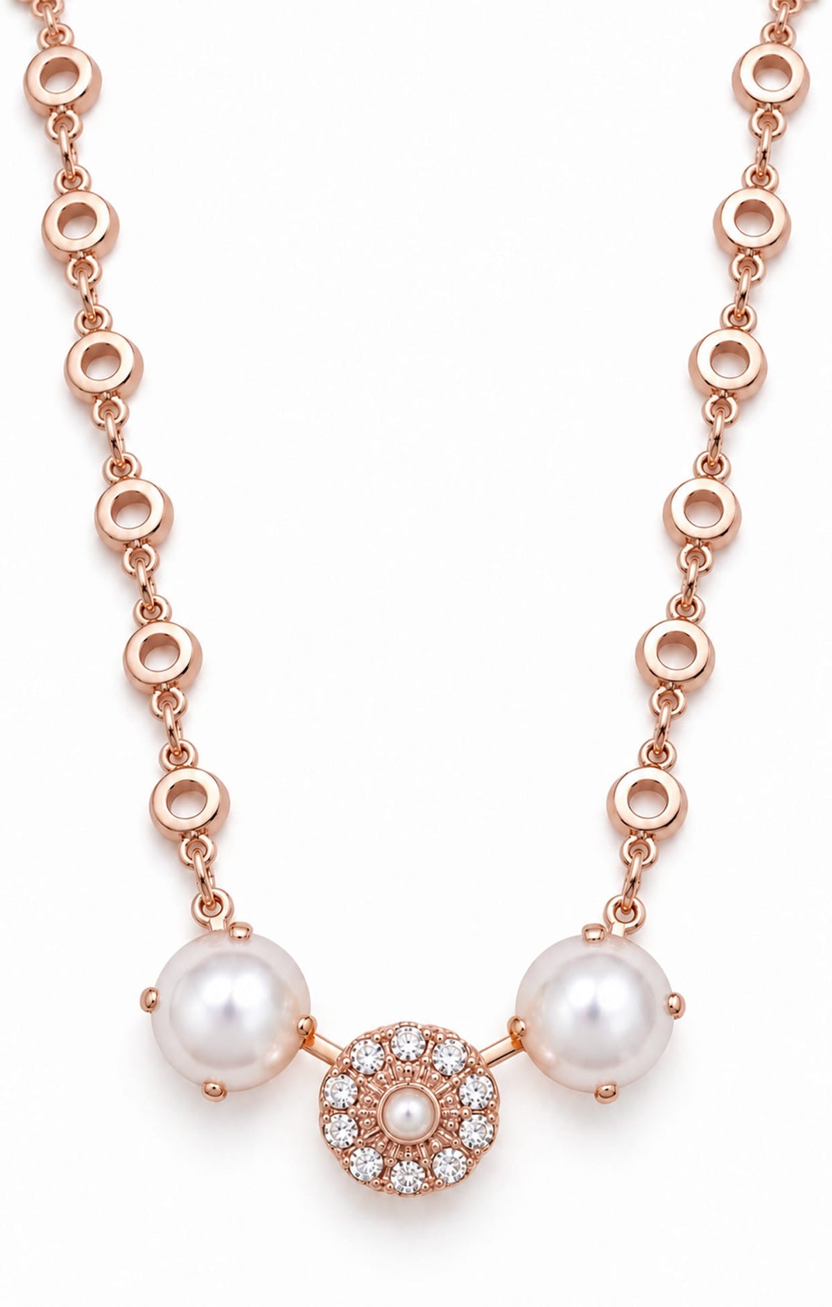 ACCESSORIES Necklaces OS / PEARL CRYSTAL LUCERNE NECKLACE IN PEARL CRYSTAL