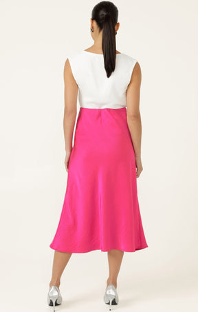 Skirts Multi Occasion LUXE BIAS MIDI SKIRT IN PINK
