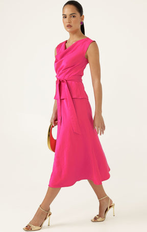 Skirts Multi Occasion LUXE BIAS MIDI SKIRT IN PINK