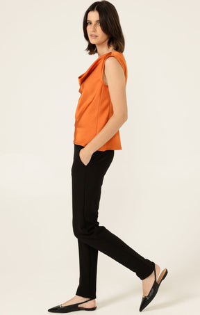 Tops Multi Occasion LUXE COWL BIAS TOP IN COPPER