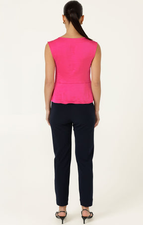 Tops Multi Occasion LUXE COWL BIAS TOP IN PINK