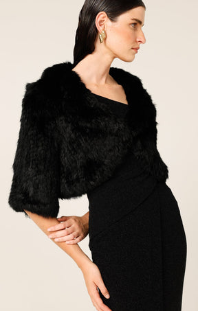 Jackets Multi Occasion LUXE FUR BOLERO IN BLACK
