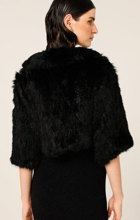 Jackets Multi Occasion LUXE FUR BOLERO IN BLACK