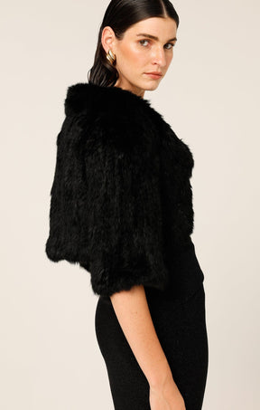 Jackets Multi Occasion LUXE FUR BOLERO IN BLACK