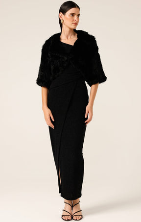 Jackets Multi Occasion LUXE FUR BOLERO IN BLACK