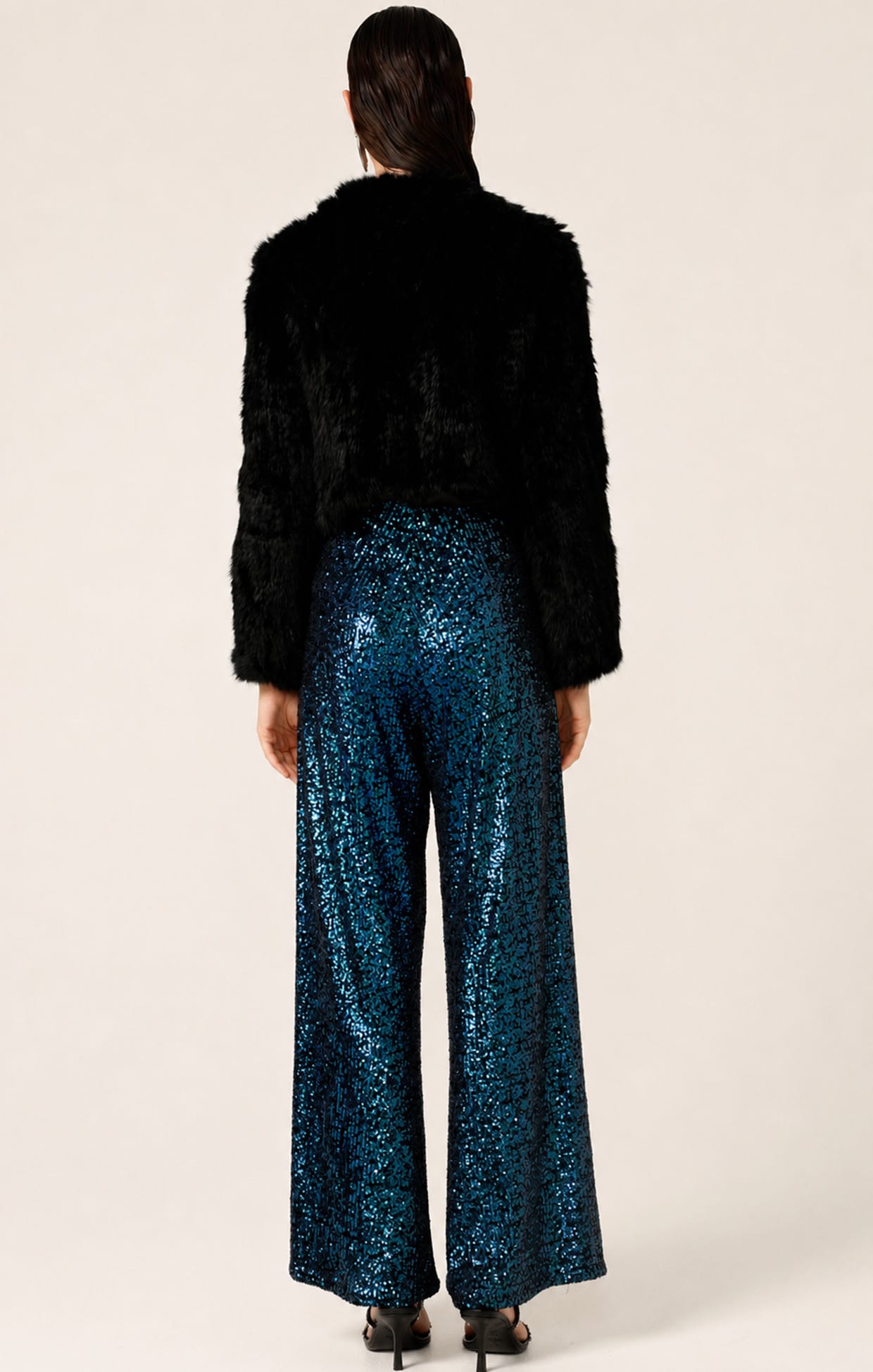 Jackets Multi Occasion LUXE FUR JACKET IN BLACK