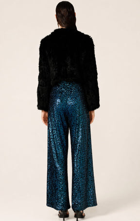 Jackets Multi Occasion LUXE FUR JACKET IN BLACK