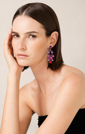 ACCESSORIES Earrings One Size / Red LISBON EARRINGS IN FUCHSIA RED