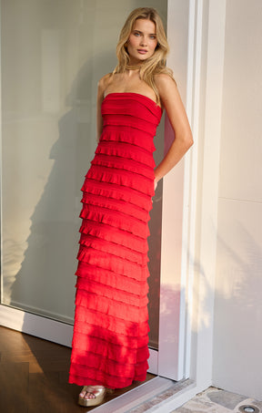 MADDISON DRESS IN CHERRY