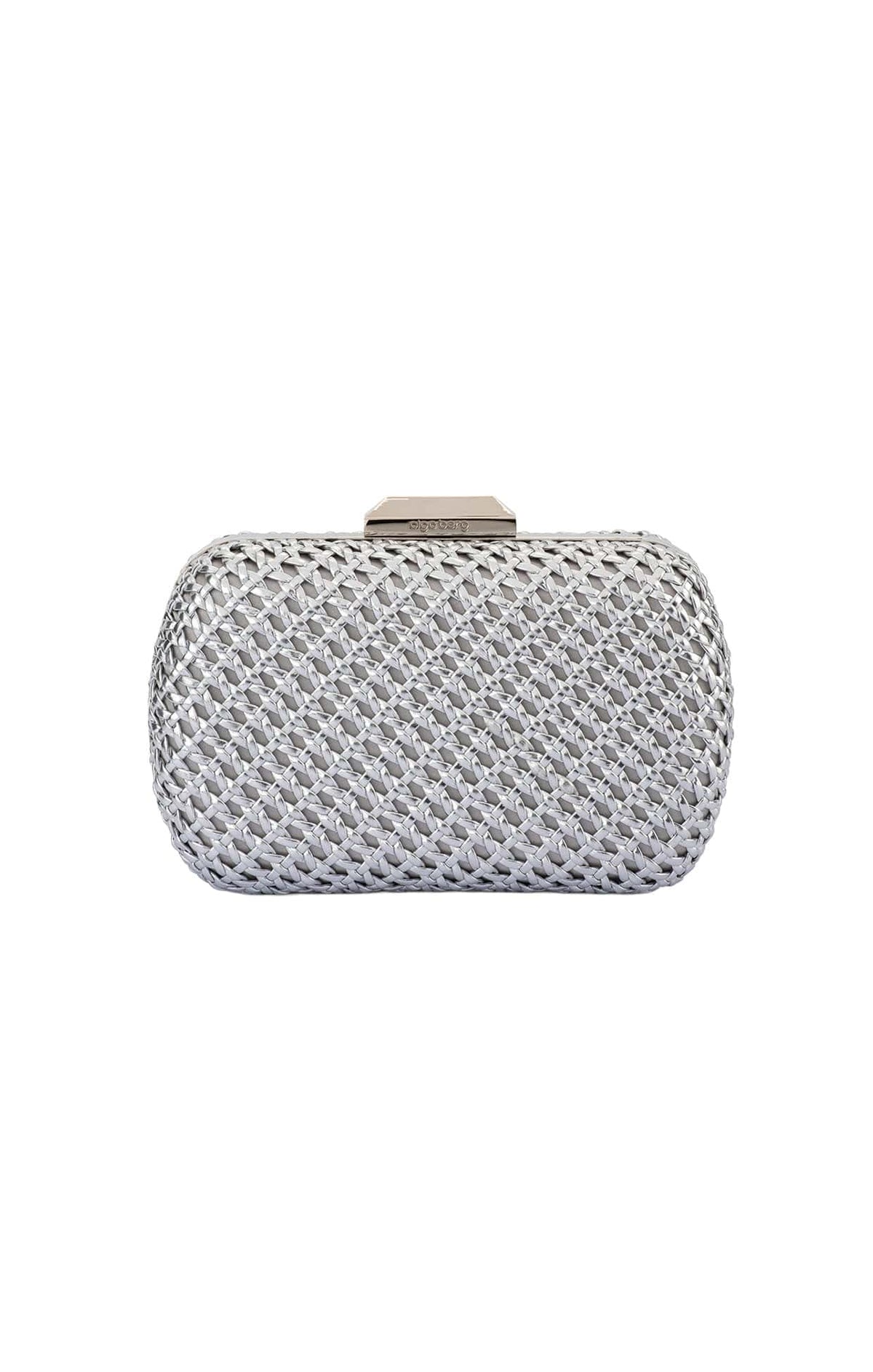 Bags OS / SILVER MALI TEXTURED CLUTCH BAG IN SILVER