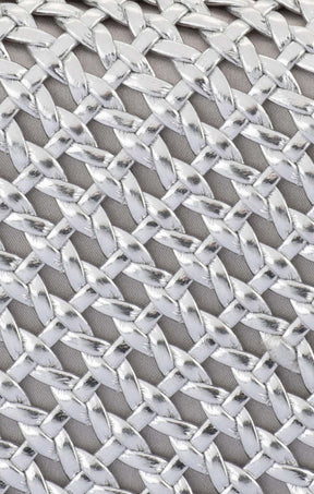 Bags OS / SILVER MALI TEXTURED CLUTCH BAG IN SILVER