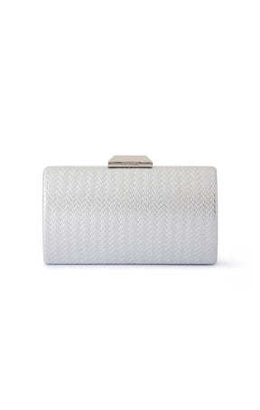 Bags OS / SILVER MARIKA EMBOSSED CLUTCH IN SILVER