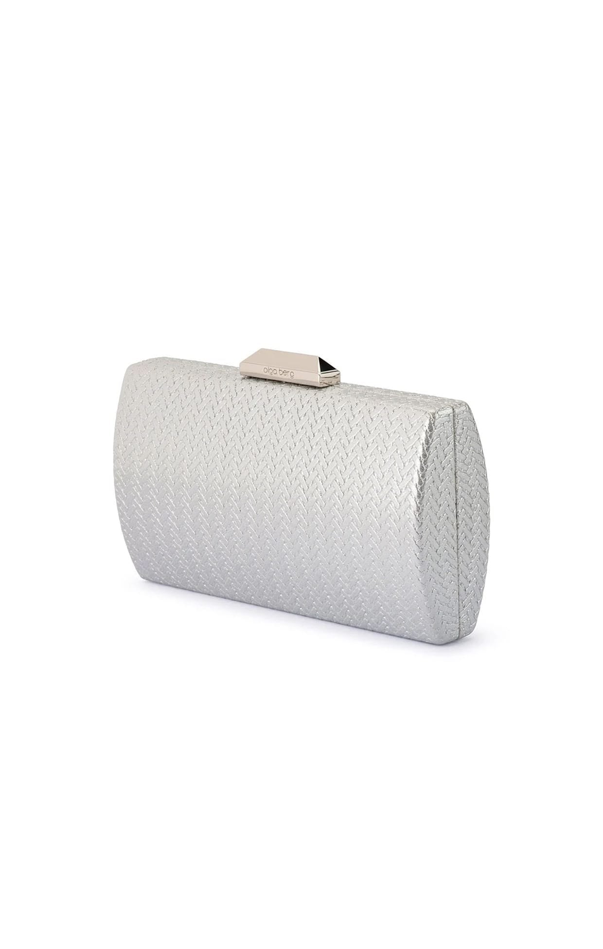 Bags OS / SILVER MARIKA EMBOSSED CLUTCH IN SILVER