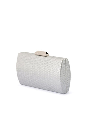 Bags OS / SILVER MARIKA EMBOSSED CLUTCH IN SILVER