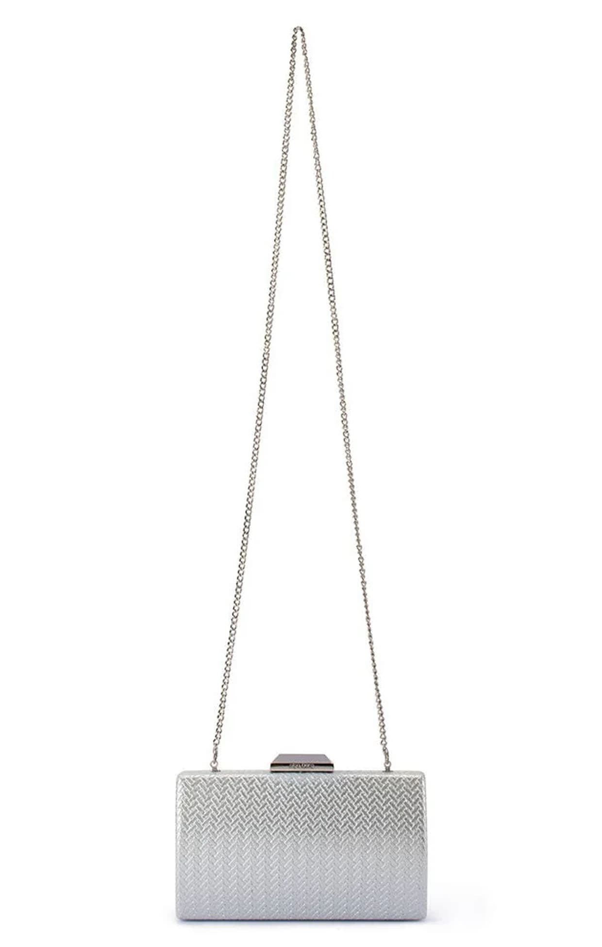 Bags OS / SILVER MARIKA EMBOSSED CLUTCH IN SILVER