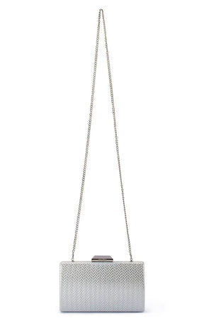 Bags OS / SILVER MARIKA EMBOSSED CLUTCH IN SILVER