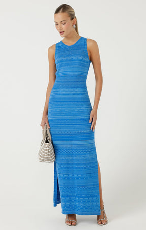 MARINA KNIT DRESS IN AZZURE