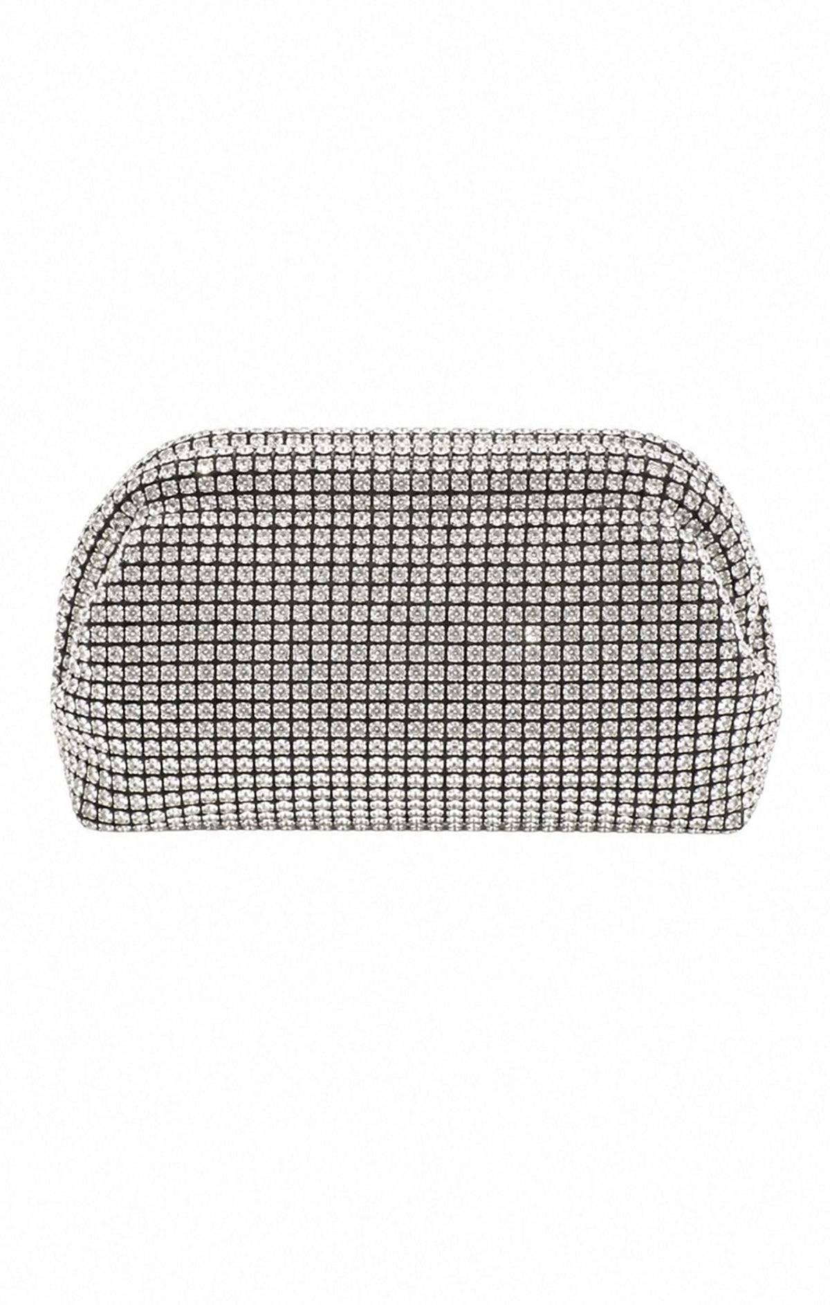 ACCESSORIES Bags Clutches OS / SILVER MARISA DIAMANTE CLUTCH BAG IN SILVER