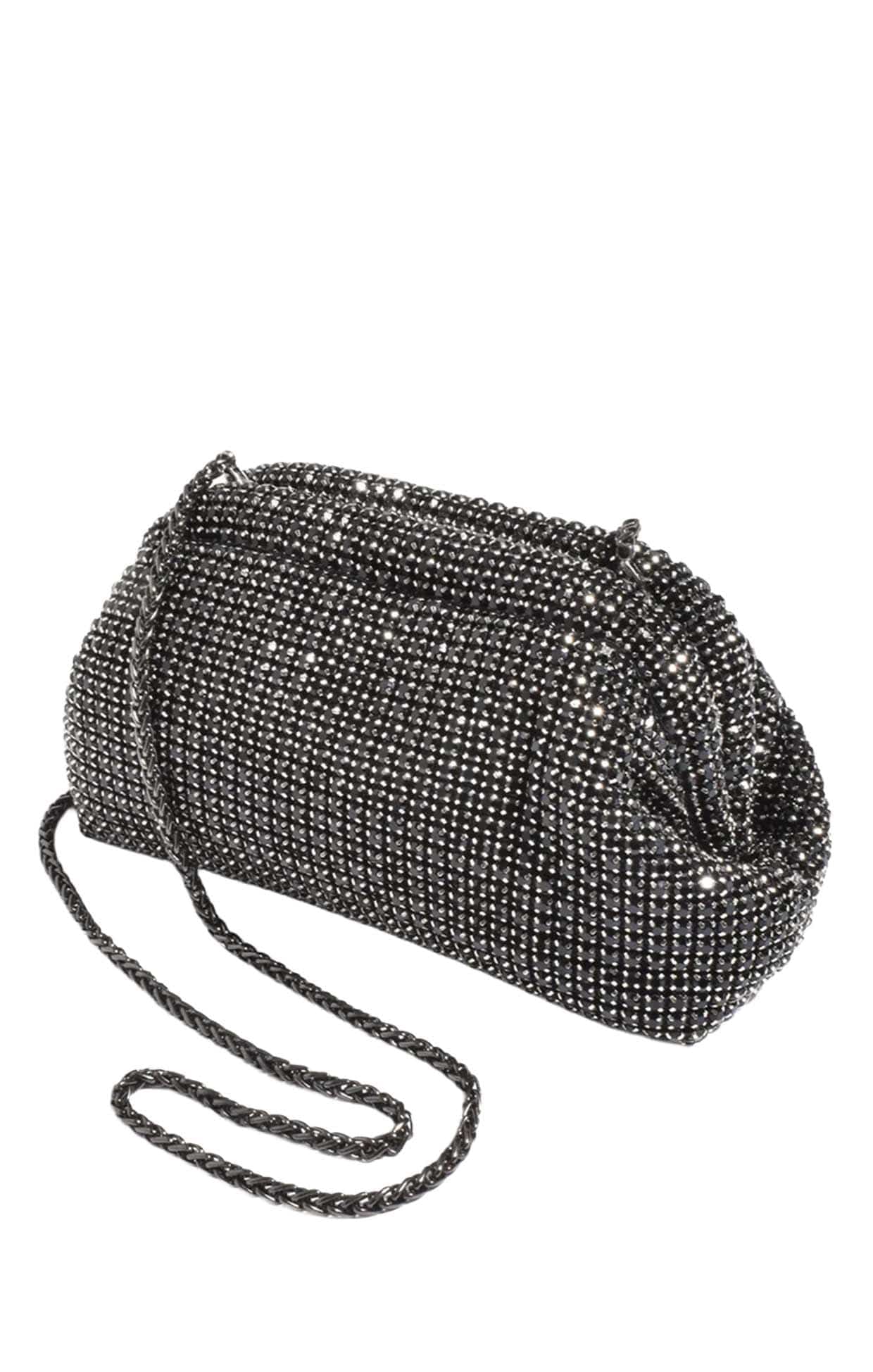 Bags OS / BLACK MARISA DIAMANTE CLUTCH IN BLACK