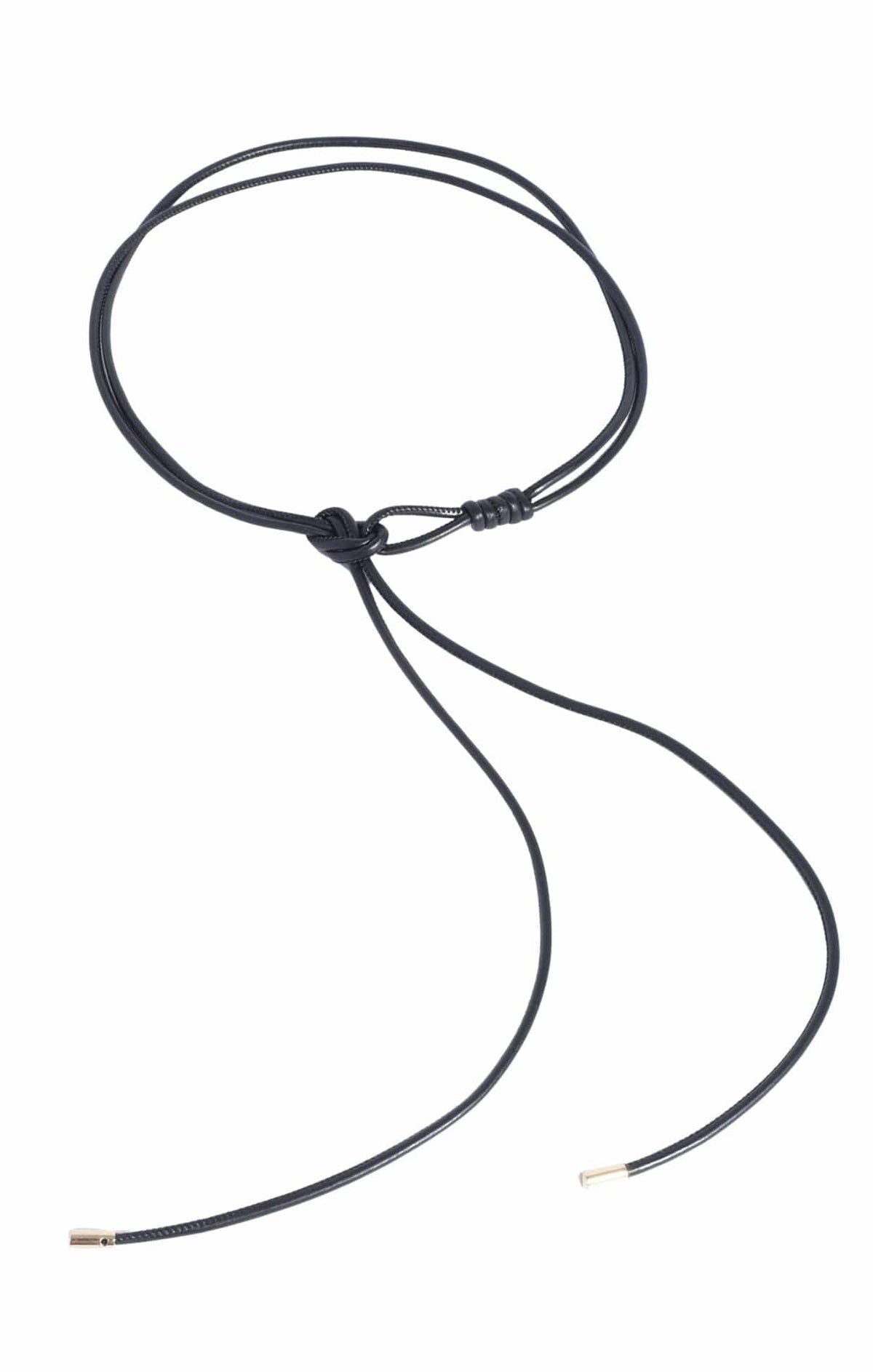 Belts OS / BLACK MARLOW TIE FRONT BELT IN BLACK