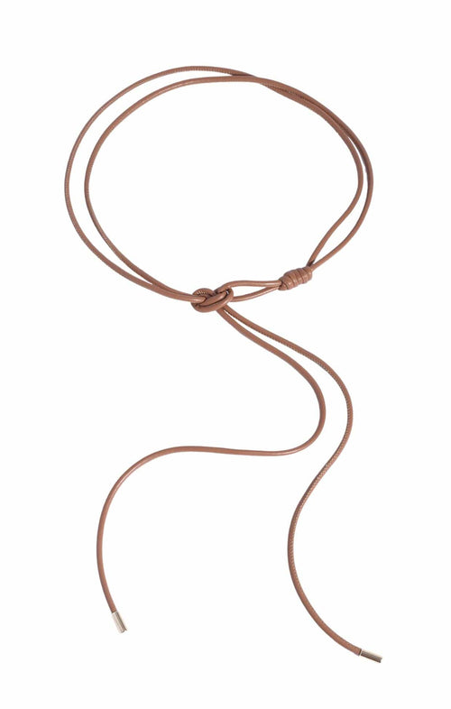 Belts OS / TAN MARLOW TIE FRONT BELT IN TAN