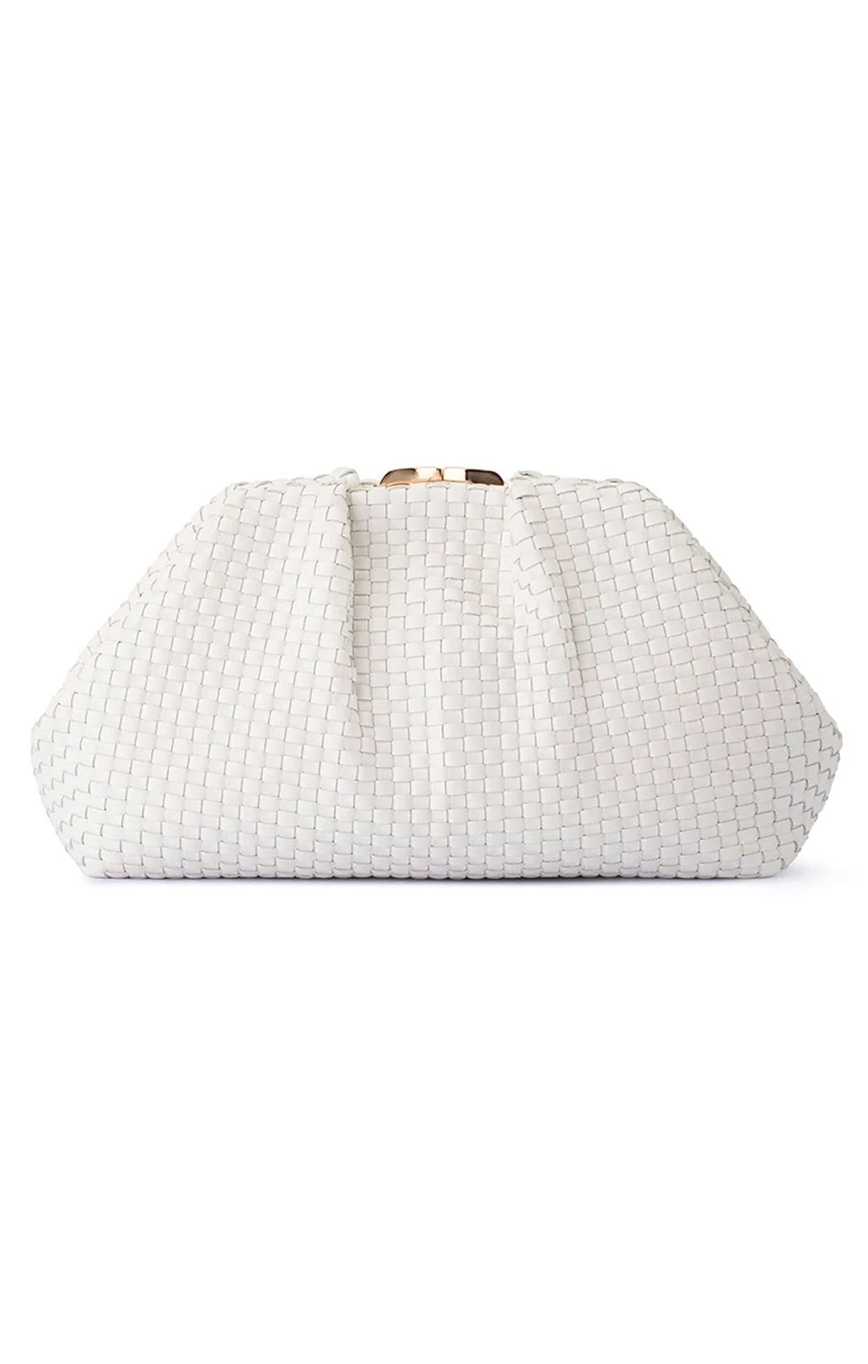 Bags OS / WHITE MARTINIQUE WOVEN CLUTCH IN WHITE