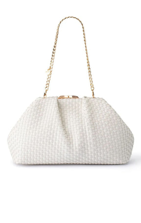 Bags OS / WHITE MARTINIQUE WOVEN CLUTCH IN WHITE