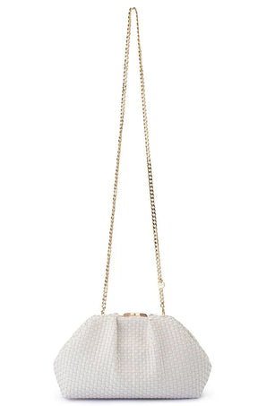 Bags OS / WHITE MARTINIQUE WOVEN CLUTCH IN WHITE