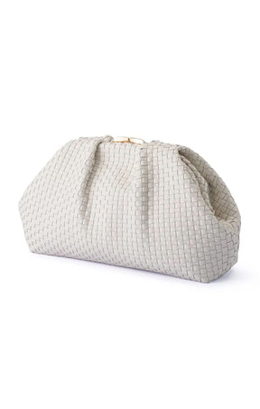 Bags OS / WHITE MARTINIQUE WOVEN CLUTCH IN WHITE