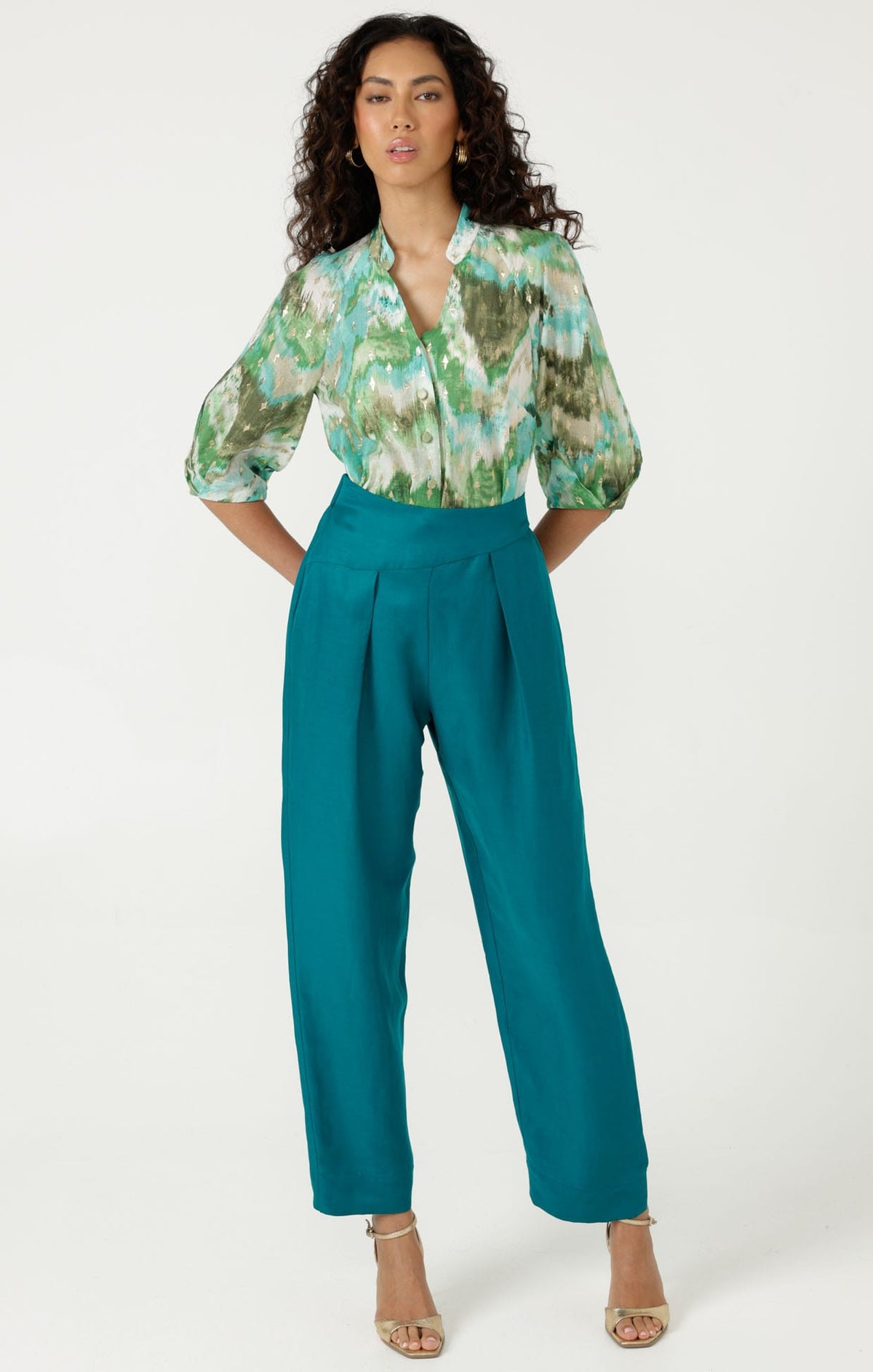 Pants CORFU PANT IN PEACOCK