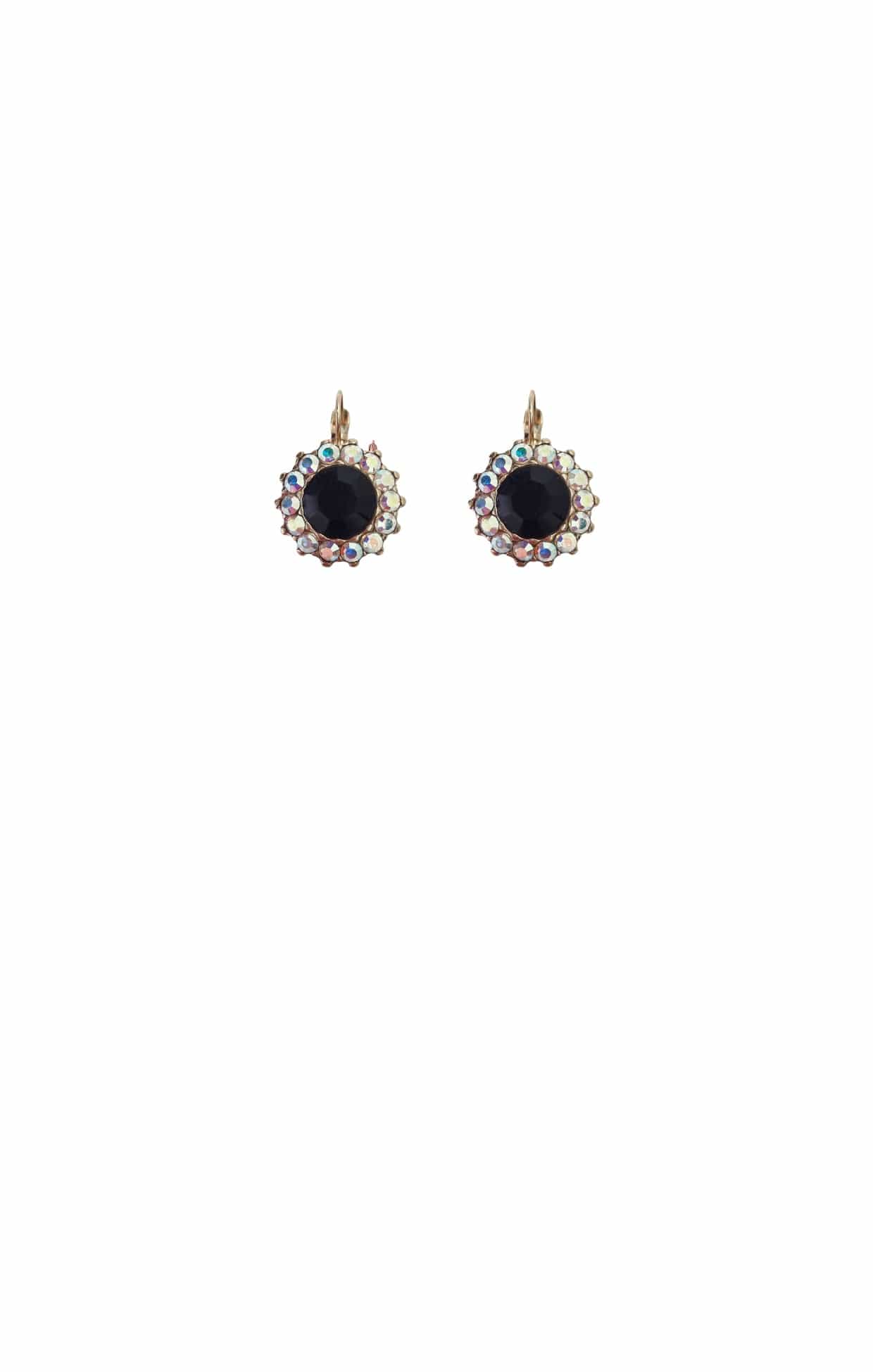 Earrings OS / BLACK CRYSTAL MIAMI EARRINGS IN BLACK CRYSTAL