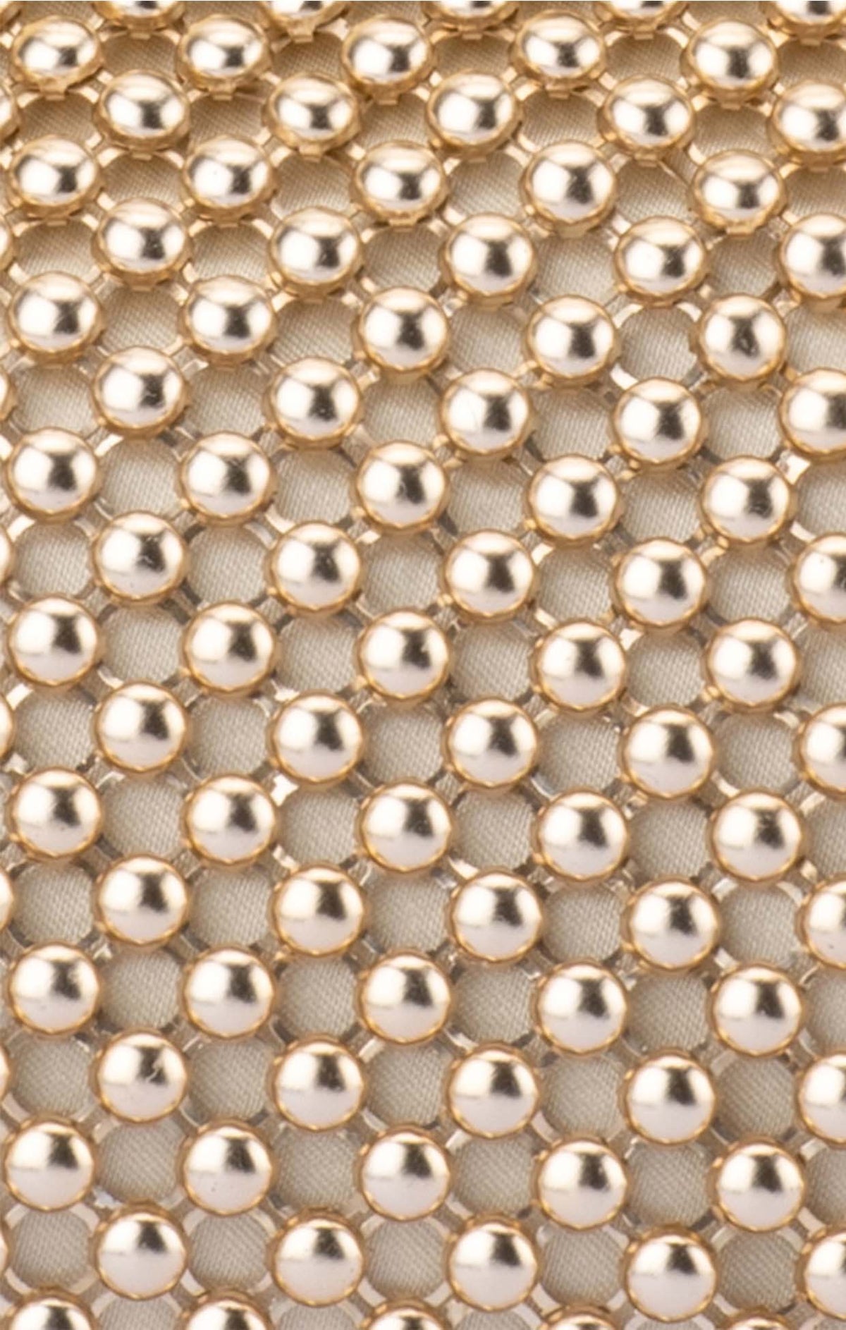 Bags OS / GOLD MIMI BALL MESH FRAME BAG IN GOLD