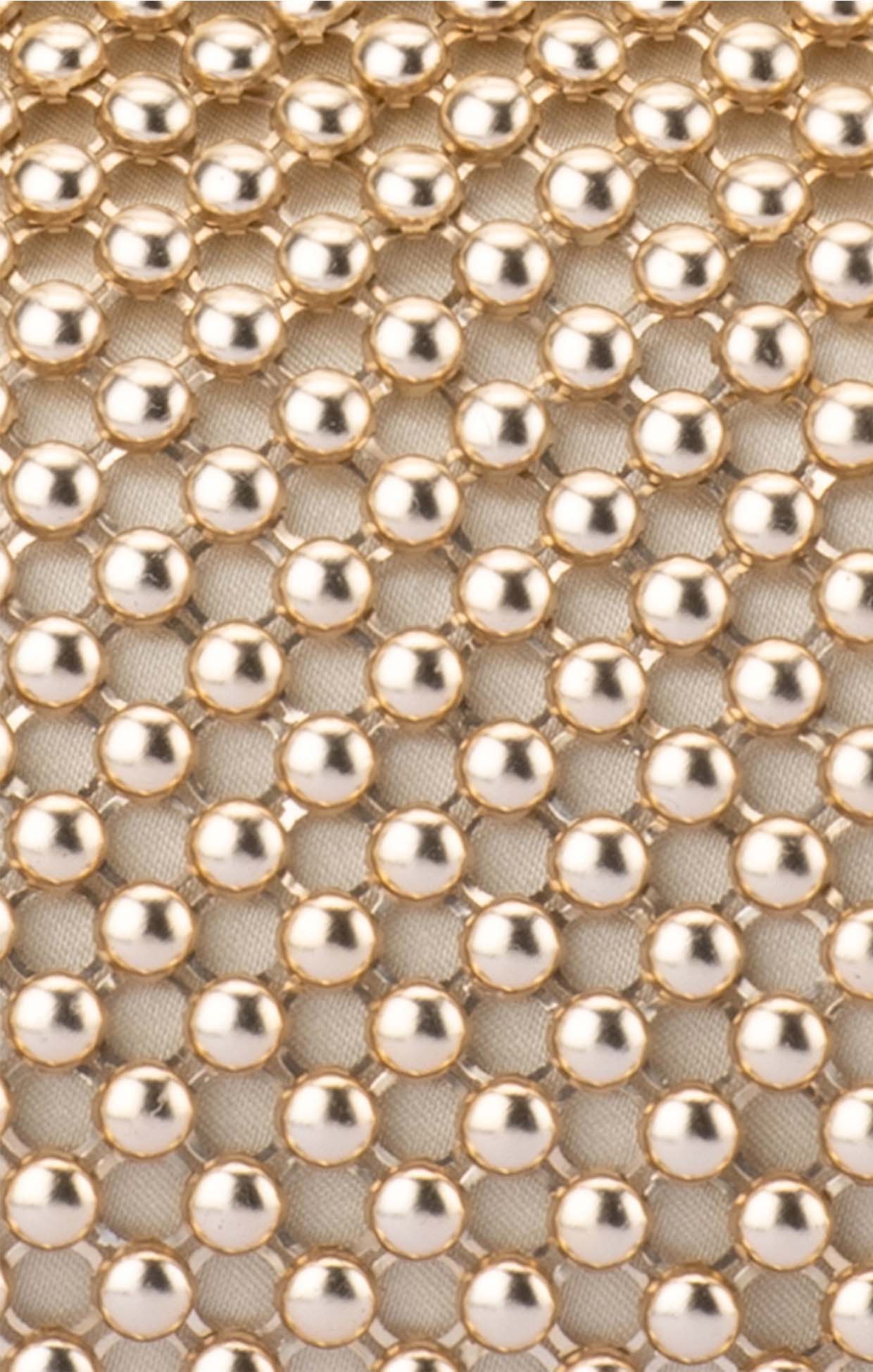 Bags OS / GOLD MIMI BALL MESH FRAME BAG IN GOLD