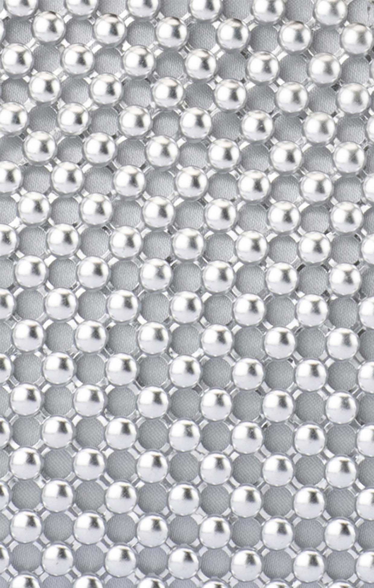 Bags OS / SILVER MIMI BALL MESH FRAME BAG IN SILVER